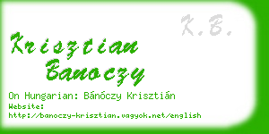 krisztian banoczy business card